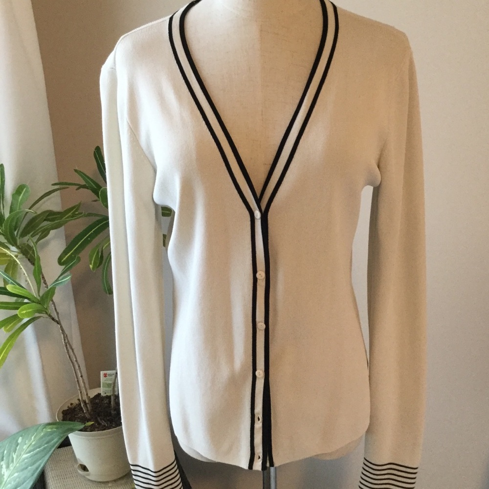 George Stretch Cream-Colored Cardigan